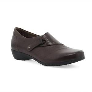 NEW DANSKO women's franny slip on shoes in chocolate leather